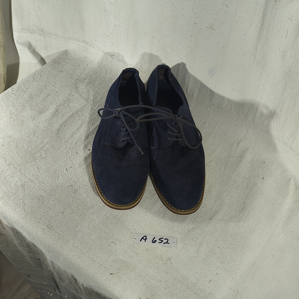 Men's Size 11 Navy Suede Lace Up German Oxfords by 46 The Shoes
